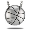 Shields of Strength Woman's Stainless Steel 3-D Mini Basketball Pendant