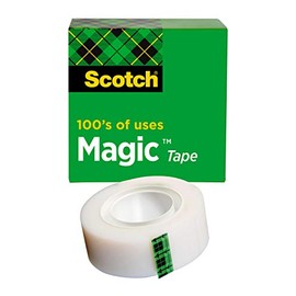 Scotch Magic Tape, 1 Roll, Numerous Applications, Invisible, Engineered for Repairing, 3/4 x 500 Inches, Boxed (205)