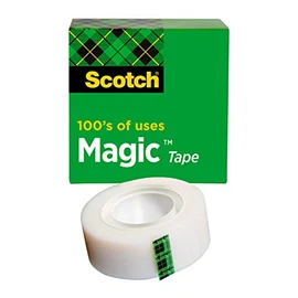 Scotch Magic Tape, 1 Roll, Numerous Applications, Invisible, Engineered for Repairing, 3/4 x 500 Inches, Boxed (205)