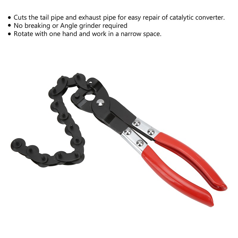 23.5cm/9.25in Exhaust Tailpipe Cutter Chain Stainless Steel Universal for Car