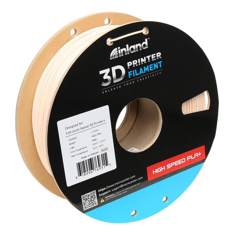 INLAND High Speed PLA+ 3D Printing Filament 1.75mm - Fast