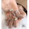 [Handmade nail tip] Nude tone pearl check nails / [수제네일팁]