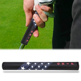 Grips Para Putter De Golf,Agarre de golf putter Puños de golf para palos de golf,Antideslizante cubierto de PU cómoda Golf Club putter grip accesorio de reemplazo,blanco,rojo,negro(negro)