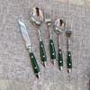 Green Silverware Set for 4 Durable 18/10 Stainless Steel Flatware