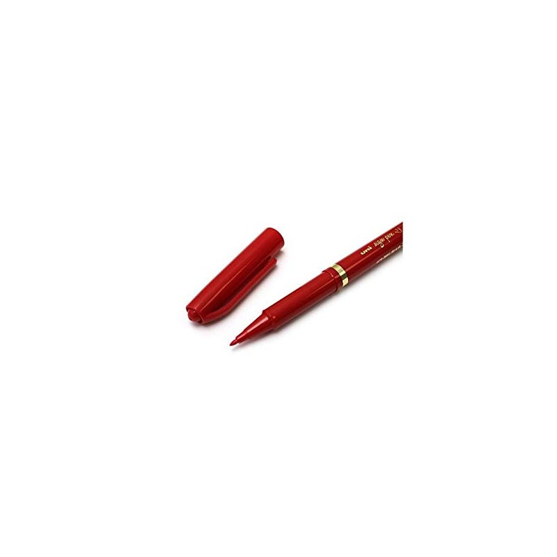 三菱鉛筆 Water-Based Sign Pen Rib Red Wire 0.7 mm Wide MyT7 X