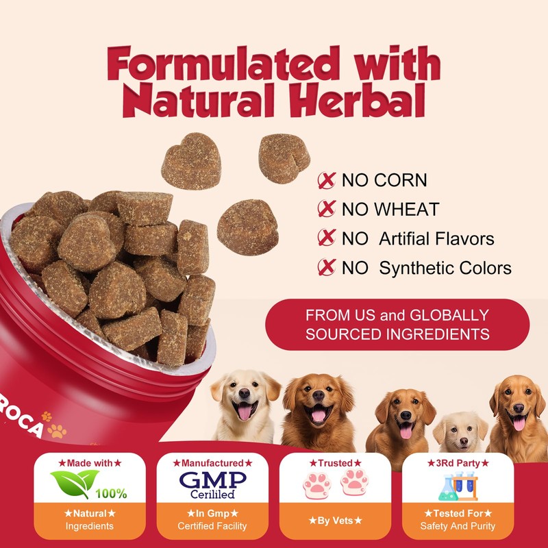 ROROCA Dog Calming Chews - Extra Herbal Formula for Pets