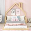 Harper & Bright Designs Twin Kids Bed with House-Shaped Headboard,