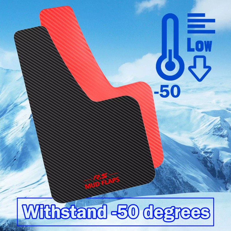 Unbranded 4Pcs Car Rally Carbon Fiber Effect Universal Mud Flaps