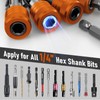 Enhanced Non-Slip Bit Holder Key Chain 6pc, 1/4 Inch Hex