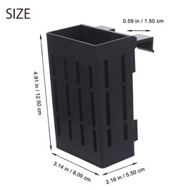 2PCS Aquarium Live Plant Holder, Hanging Planter Cups, Aquarium Plants Holders with Hooks and Suction Cups for Fish Tank Aquaponic Plant Cultivation and Aquascape Decorations (Black)