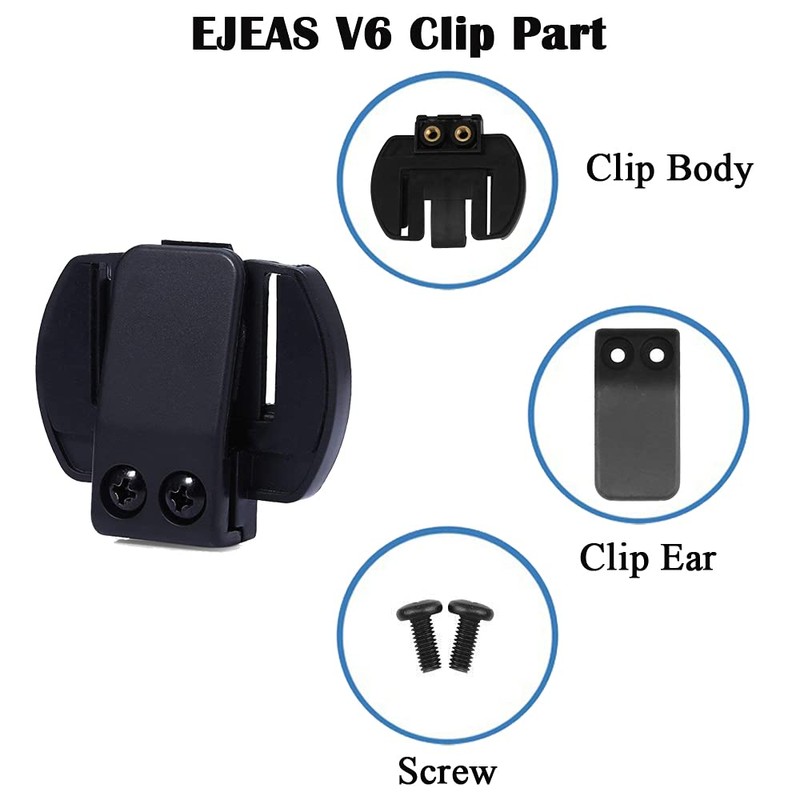QSPORTPEAK Motorcycle Intercom Accessories, Microphone Headphone Clip for V6 /