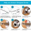 Bestgle 22 Pcs Mini Damaged Screw Extractor Small Stripped Screws