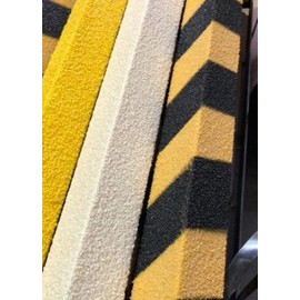 Anti Slip Stair Nosing - Black/Yellow GRP Stair Tread Nosing No Slip Edge Super Grip (1000mm)