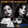 Black and White Face Paint for Halloween Vampire Zombie Makeup