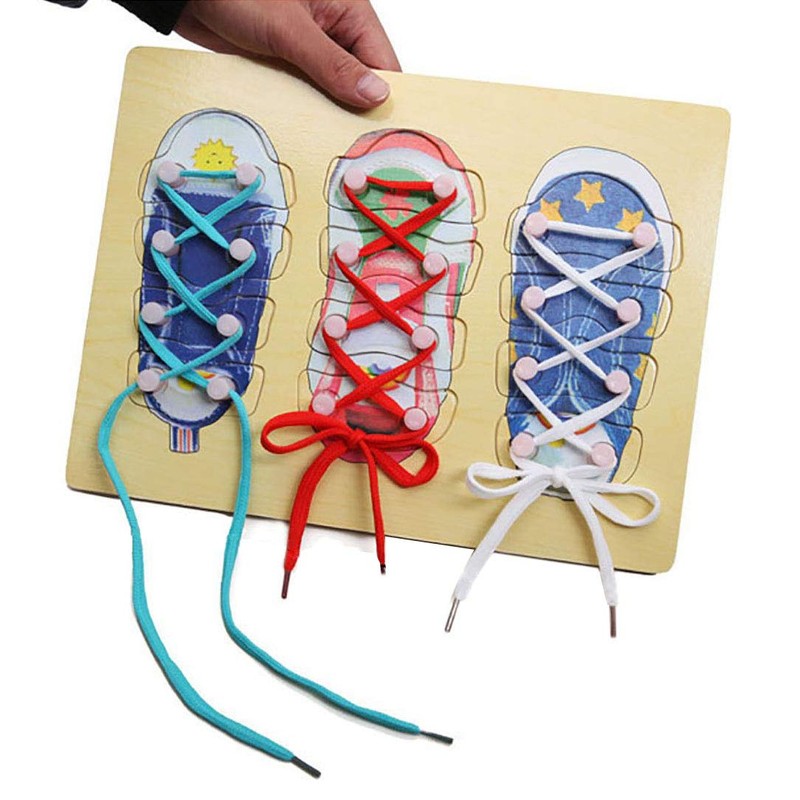 LSTK Laces Toy Threading Game Educational Toy Gift For Children