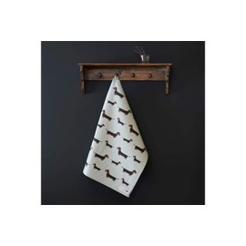 Sweet William Dachshund tea towel