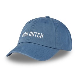 Von Dutch Men Women 100% Cotton Dad Cap Soft Adjustable Cap, blue