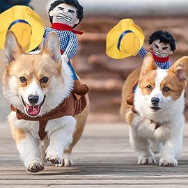 Perro equitación, Vaquero con Cierres, Traje Perro Vaquero Estilo Jinete diseño Vestido para Pugs, maltés, Jack Russell Terrier Sritob