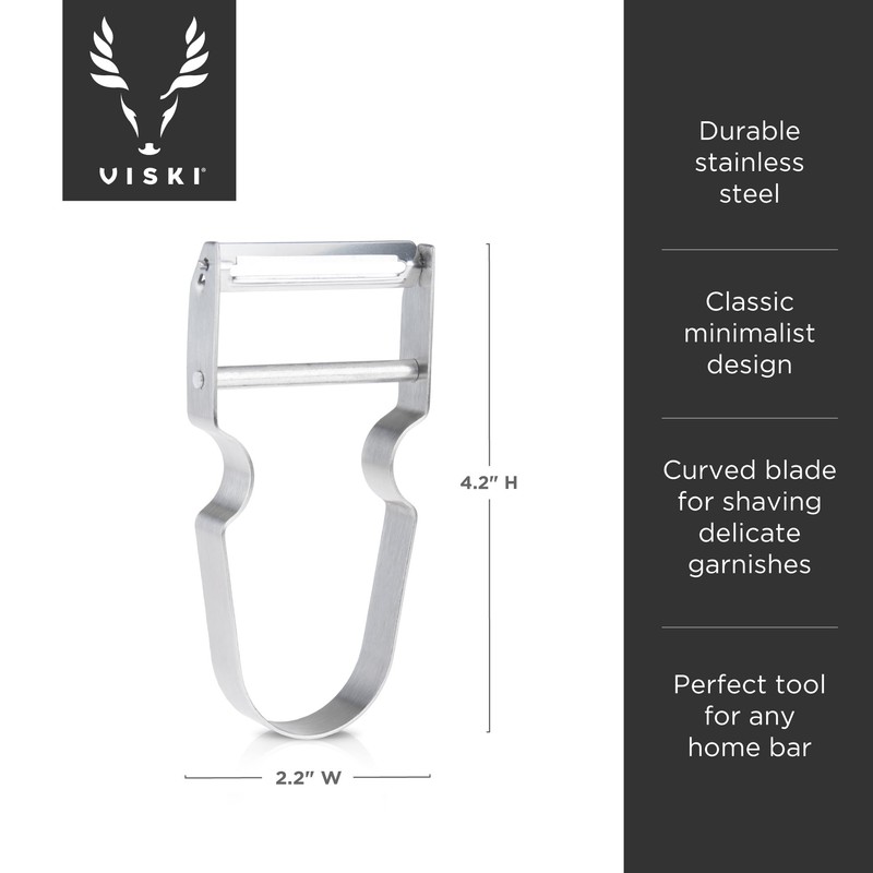 Viski Citrus Peeler Tool, Fruit Peeler for Cocktails, Bar Peeler