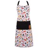 DII 100% Cotton, Summer BBQ Kitchen Bib Apron with Pocket,