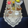 kilofly Handmade Crochet Cotton Lace Table Runner Tablecloth, 15 x