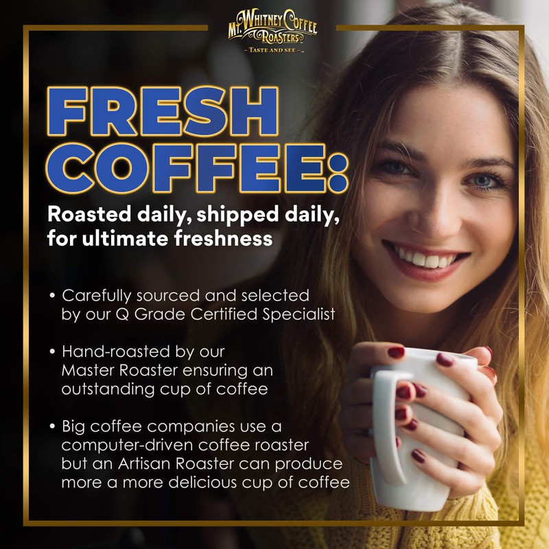 Mt. Whitney Organic Ethiopia Guji Coffee (Whole Bean, 12 Oz)
