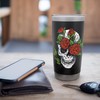 Tattoo Style Floral Skull Stainless Steel Insulated Tumbler