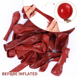 RUBFAC 129pcs Ruby Red Balloon Arch Kit, Different Sizes 18 12 10 5 Inches Cherry Red Latex Balloons for Garland Birthday Wedding Party Decoration