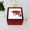 CafePress Red Wheelbarrow Memory Keepsake Jewelry Box, 5"x5"x3.75"