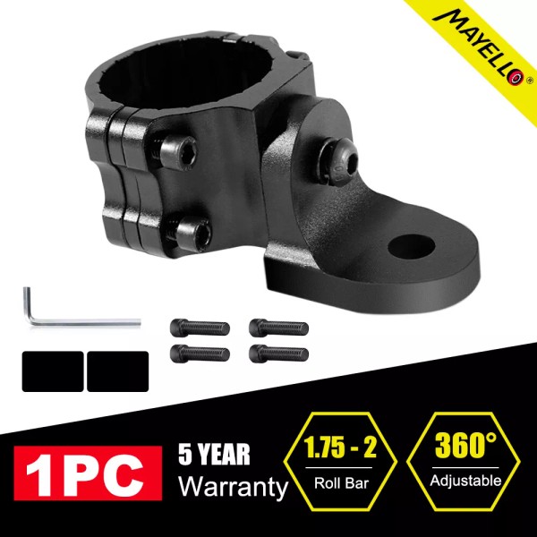 MAYELLO CNC Whip Light Flag Mount 1.75"-2" Adjustable Bracket for