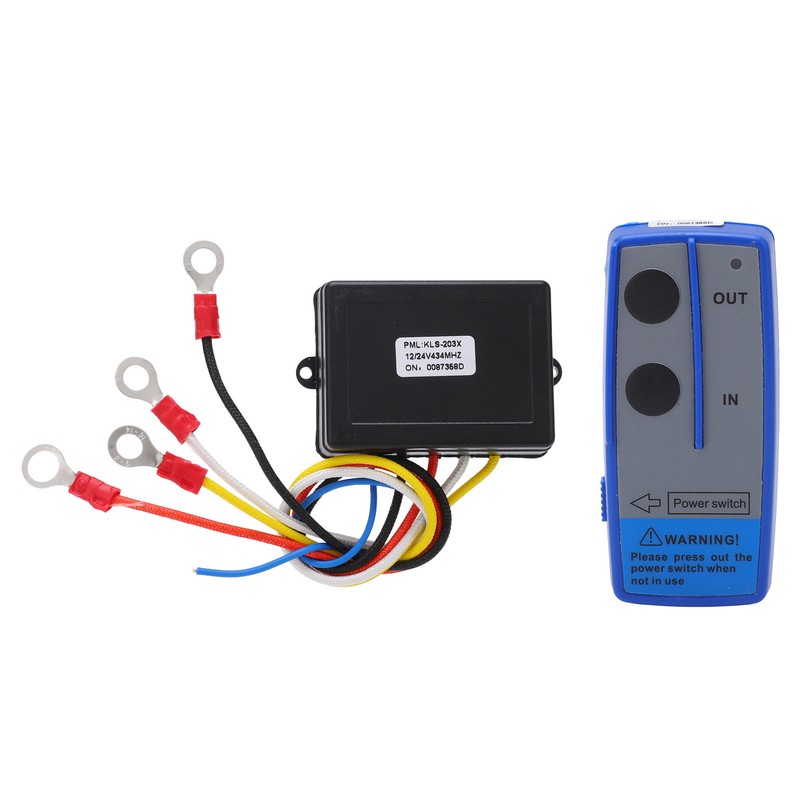 Wireless Winch Remote Control Kit 434MHZ Receiver 12V 24V Switch