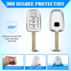 QBUC for Honda Key Fob Cover with Key Chain, for