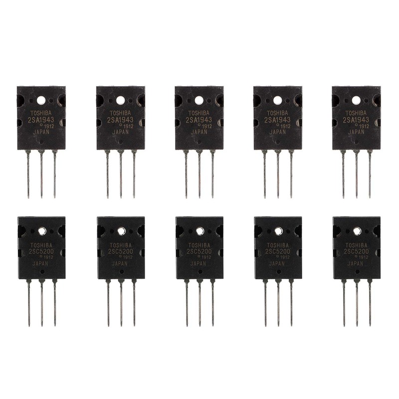 BOJACK 5 Pairs 2SA1943 2SC5200 Amplifier Transistor PNP NPN High