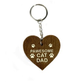 RED OCEAN Funny Birthday Fathers Day Gift From Cat Engraved Keyring CAT DAD Gift Joke Dad Gifts From Cat Keepsake