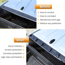 Heutamo Roof Spoiler Trim Cover Compatible with Toyota Tacoma 2024 2025 2026 Truck Cab Roof Spoiler Panel Protector Exterior Decoration Accessories 2PCS (Bright Black)