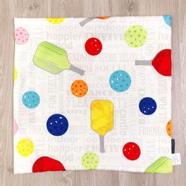 Passion for Pickleball Collection 18"x18" Printed Decorative Pillow Case (White Background)