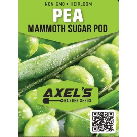 Axel's Garden Seeds Mammoth Melting Sugar Pod Snow Pea | Non-GMO | Heirloom | Fresh Vegetable Seeds - 5 Seeds