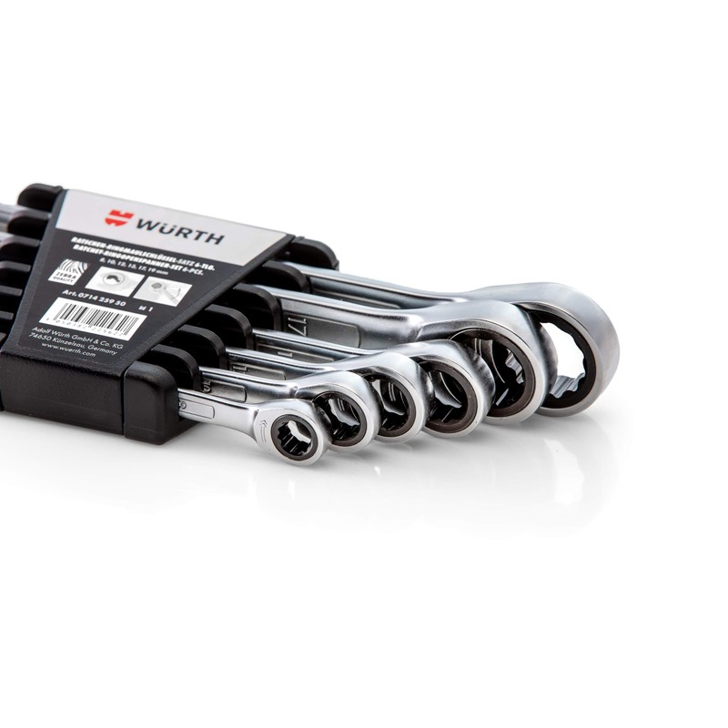 Würth Zebra Ratschenringschlüssel Ratchet Box Spanner, 8-19mm