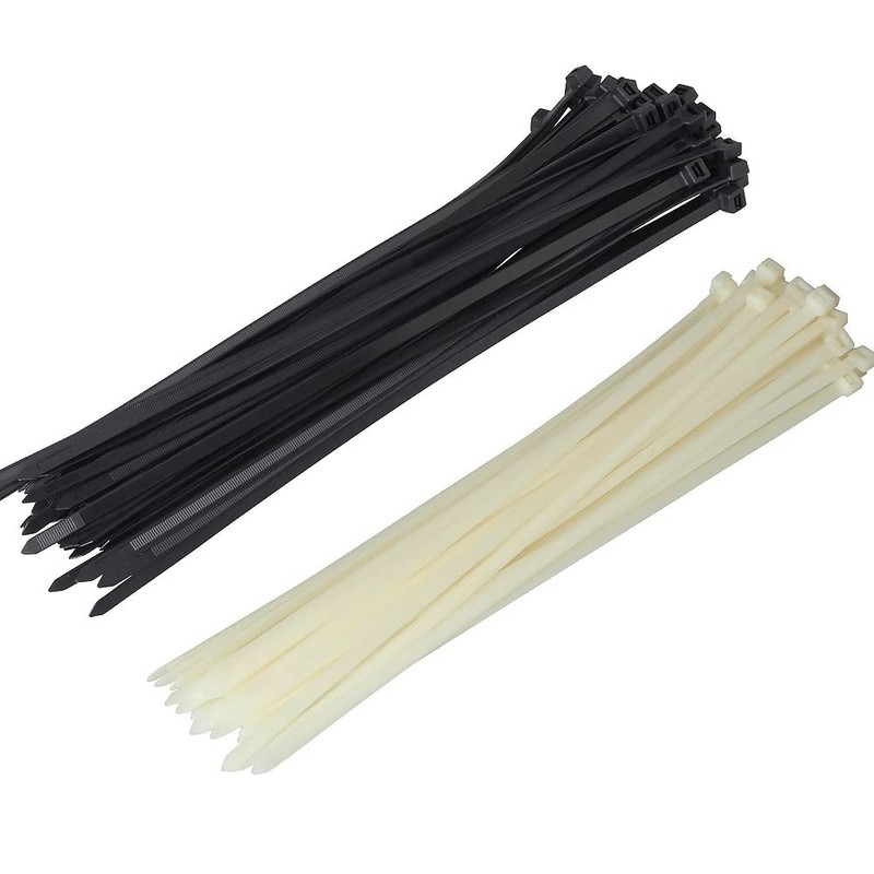 100 Nylon Cable Ties 3.9 inches (100 mm), Binding Diameter