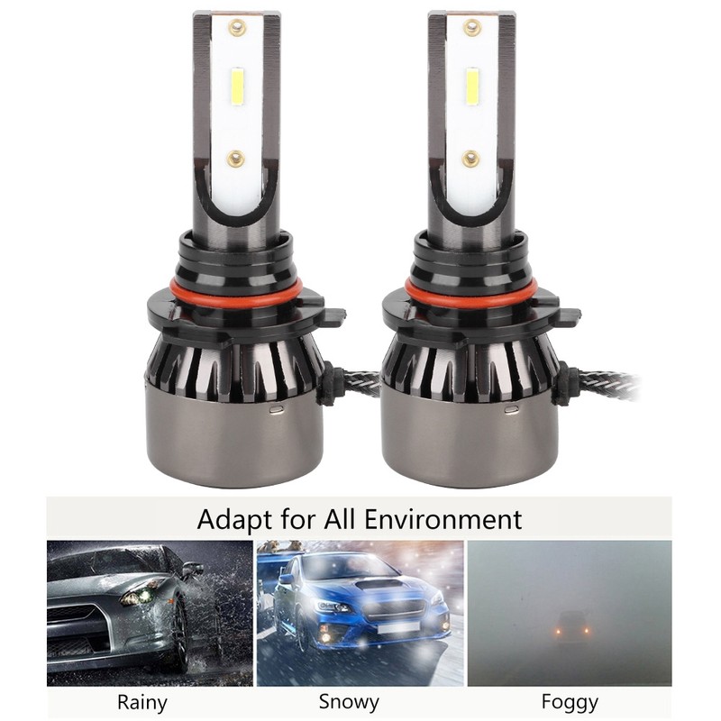 2Pcs 60W For 9005 H10 HB3 White Light Integrated Car