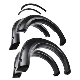 Tyger Auto TG-FF8F4028 for 2009-2014 Ford F150 (ONLY Fit Styleside Models) | Paintable Smooth Matte Black Pocket Bolt-Riveted Style Fender Flare Set, 4 Piece