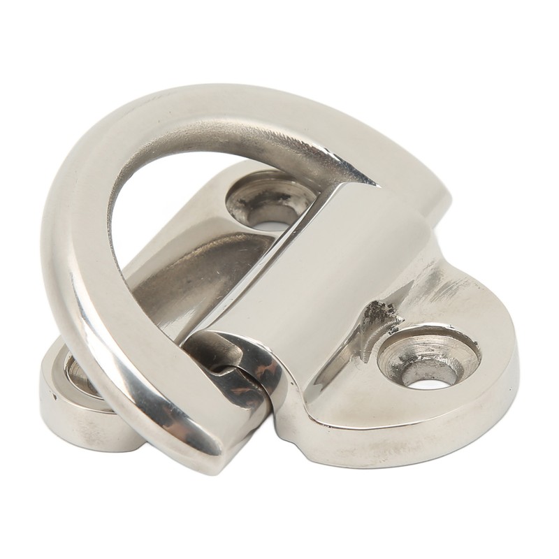 Stainless Steel Marine Folding Pad Eye Cleat Heavy Duty D