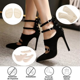 20pzs Rellenador de Zapatos, PANGP Insertos Almohadillas de Talón y Metatarsianas Adheribles de Ajustable y Reutilizables para Zapatos de Mujer y Hombre, Alivio Dolor en el Antepié, Antideslizante