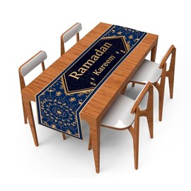 Ramadan Decorative Table Runner, Ramadan Kareem Table Runner, Muslim Islam, Ramadan Eid Festival, Party Table Decorations, 180 x 35 cm