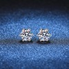 KRKC&CO Cubic Zirconia Stud Earrings Women's 925 Silver Earrings, White