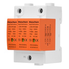 Heschen Surge Protection Device for PV, LYD1-PV1000, 3P 1000VDC 20KA, 35mm DIN Rail Mount