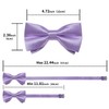 DiBanGu Mens Lavender Bow Ties Solid Color Ajustable Pre-tied Bowtie