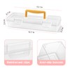 Vowcarol Paint Brush Case Portable, Long Paint Brush Storage Box,