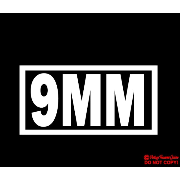 Oracal 9MM Vinyl Decal Sticker Car Window Gun Ammo Rifle