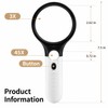 3X/45X Dual Lens Handheld Magnifying Glass with 3 LED Lights